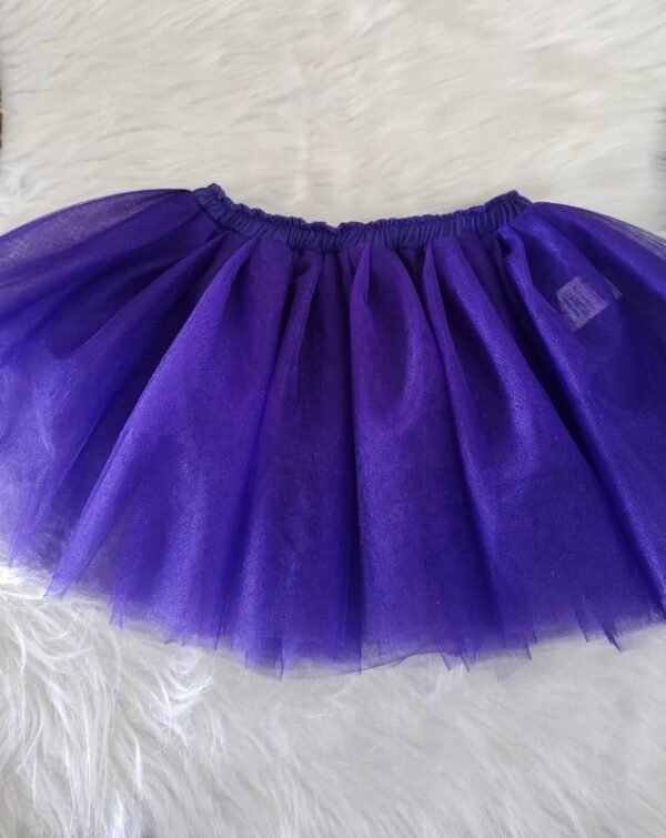 Saia tule brilho roxo