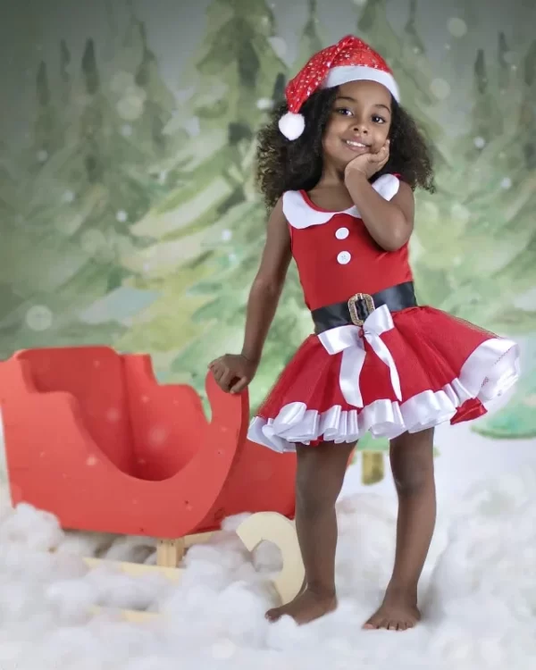Vestido Mamãe Noel tule - Imagem 3