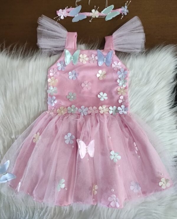 Vestido tule jardim encantado