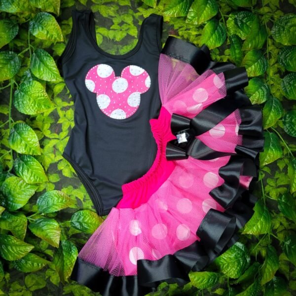 Fantasia Minie Bolinha Rosa (Tule)