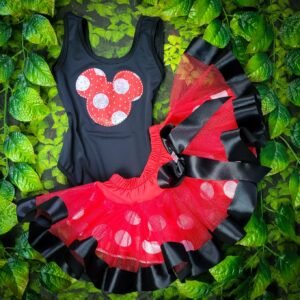 Fantasia Minie Bolinha Vermelha (Tule)